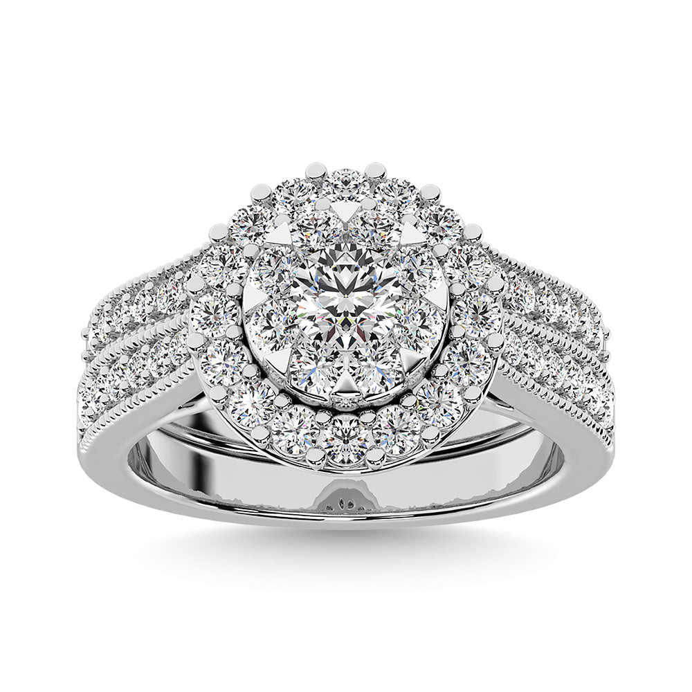 Diamond 1 1/2 Ct.Tw. Bridal Ring in  14K White Gold