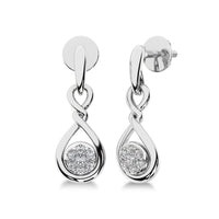 Thumbnail for 10K White Gold 1/4 Ct.Tw. Diamond Danglers Earrings