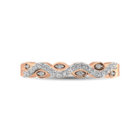 Thumbnail for Diamond 1/6 Ctw  Twist Band in 14K Rose Gold