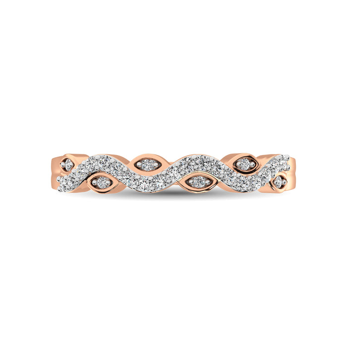 Diamond 1/6 Ctw  Twist Band in 14K Rose Gold