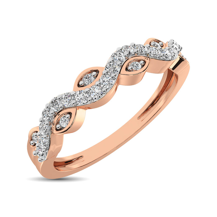 Diamond 1/6 Ctw  Twist Band in 14K Rose Gold