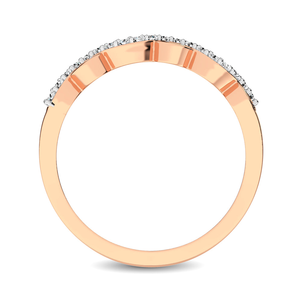 Diamond 1/6 Ctw  Twist Band in 14K Rose Gold