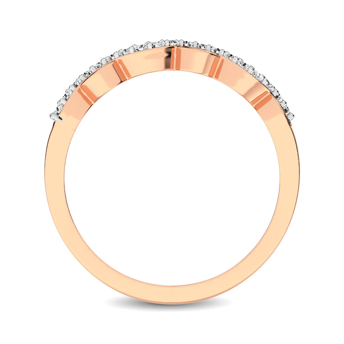 Diamond 1/6 Ctw  Twist Band in 14K Rose Gold