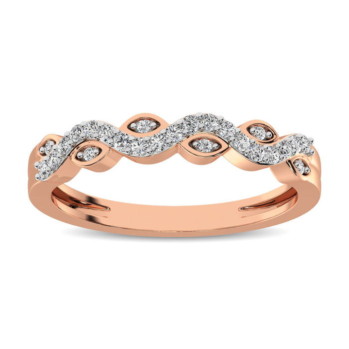 Diamond 1/6 Ctw  Twist Band in 14K Rose Gold