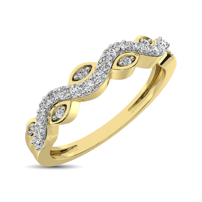 Diamond 1/6 Ctw  Twist Band in 14K Yellow Gold