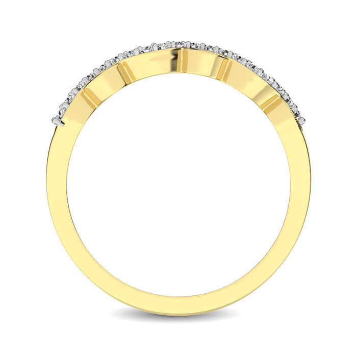 Diamond 1/6 Ctw  Twist Band in 14K Yellow Gold