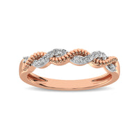 Thumbnail for Diamond 1/10 Ctw  Twist Band in 14K Rose Gold