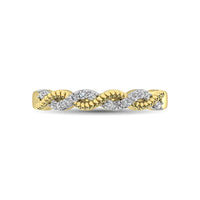 Thumbnail for Diamond 1/10 Ctw  Twist Band in 14K Yellow Gold