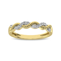 Thumbnail for Diamond 1/10 Ctw  Twist Band in 14K Yellow Gold