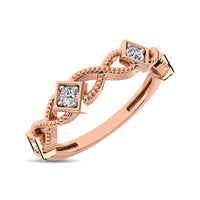 Thumbnail for 14K Rose Gold 1/8 Ctw Diamond Band