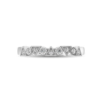 Thumbnail for Trigale and Round Shape Diamond 1/10 ctw Band Ring in 14K White Gold