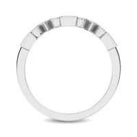 Thumbnail for Trigale and Round Shape Diamond 1/10 ctw Band Ring in 14K White Gold