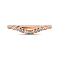 Thumbnail for 14K Rose Gold 1/6 ctw Contour Band Ring
