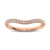 Thumbnail for 14K Rose Gold 1/6 ctw Contour Band Ring