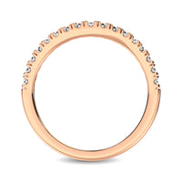 Thumbnail for 14K Rose Gold 1/3 Ct.Tw. Diamond Curve Band