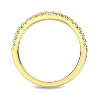 Thumbnail for 14K Yellow Gold 1/3 Ct.Tw. Diamond Curve Band