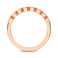 Thumbnail for Diamond 1/4 Ctw Stackable Bezel Band with Beaded Setting in 14K Rose Gold