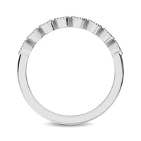 Thumbnail for Diamond 1/4 Ctw Stackable Bezel Band with Beaded Setting in 14K White Gold