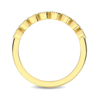 Thumbnail for Diamond 1/4 Ctw Stackable Bezel Band with Beaded Setting in 14K Yellow Gold