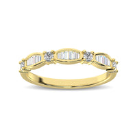 Thumbnail for 14K Yellow Gold 1/4 Ctw Round and Tapper Diamond Band Ring