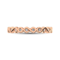 Thumbnail for 14K Rose Gold 1/10 Ctw Diamond Band