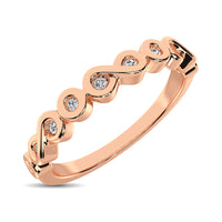 Thumbnail for 14K Rose Gold 1/10 Ctw Diamond Band