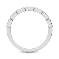 Thumbnail for 14K White Gold 1/4 Ct.Tw. Diamond Straight Buggete Stackable Band