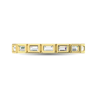 Thumbnail for 14K Yellow Gold 1/4 Ct.Tw. Diamond Straight Buggete Stackable Band