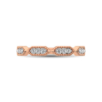 Thumbnail for Beaded Style Band set with 1/6 Ctw Diamond in 14K Rose Gold