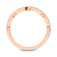 Thumbnail for Beaded Style Band set with 1/6 Ctw Diamond in 14K Rose Gold