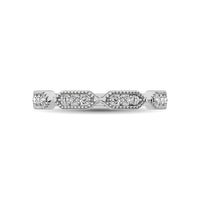 Thumbnail for Beaded Style Band set with 1/6 Ctw Diamond in 14K White Gold