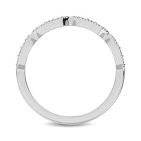Thumbnail for Beaded Style Band set with 1/6 Ctw Diamond in 14K White Gold