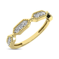 Thumbnail for Beaded Style Band set with 1/6 Ctw Diamond in 14K Yellow Gold