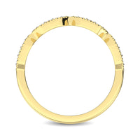 Thumbnail for Beaded Style Band set with 1/6 Ctw Diamond in 14K Yellow Gold