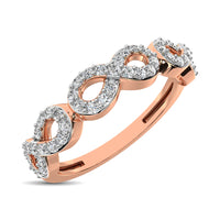 Thumbnail for 14K Rose Gold 1/4 Ct.Tw. Diamond Open Frame Stackable Band
