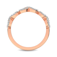 Thumbnail for 14K Rose Gold 1/4 Ct.Tw. Diamond Open Frame Stackable Band