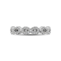 Thumbnail for 14K White Gold 1/4 Ct.Tw. Diamond Open Frame Stackable Band