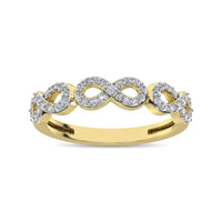 Thumbnail for 14K Yellow Gold 1/4 Ct.Tw. Diamond Open Frame Stackable Band