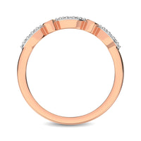 Thumbnail for Round and Marquise Shape 1/6 Ctw Diamond Stackable Band in 10K Rose Gold