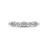 Thumbnail for Round and Marquise Shape 1/6 Ctw Diamond Stackable Band