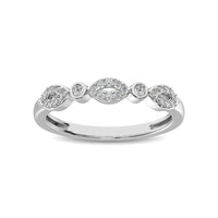Thumbnail for Round and Marquise Shape 1/6 Ctw Diamond Stackable Band