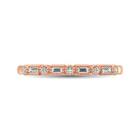 Thumbnail for 14K Rose Gold 1/10 Ctw Round and Tapper Diamond Band Ring