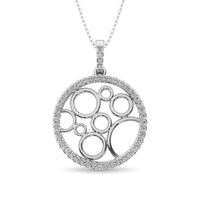 Thumbnail for 10K White Gold 1/4 Ct.Tw. Diamond Circle Pendant