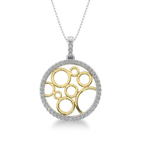 Thumbnail for 10K White Gold 1/4 Ct.Tw. Diamond Circle Pendant