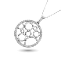 Thumbnail for 10K White Gold 1/4 Ct.Tw. Diamond Circle Pendant