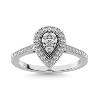 Thumbnail for Diamond 1/3.Ct.Tw. Pear Shape Engagement Ring in 10K White Gold