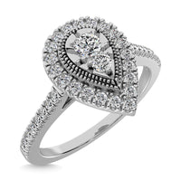 Thumbnail for Diamond 1/3.Ct.Tw. Pear Shape Engagement Ring in 10K White Gold
