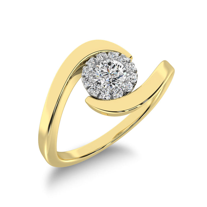 10K Yellow Gold 1/4 Ct.Tw. Diamond Promise Ring