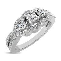 Thumbnail for 14K White Gold 1/2 Ct.Tw. Diamond Engagement Ring