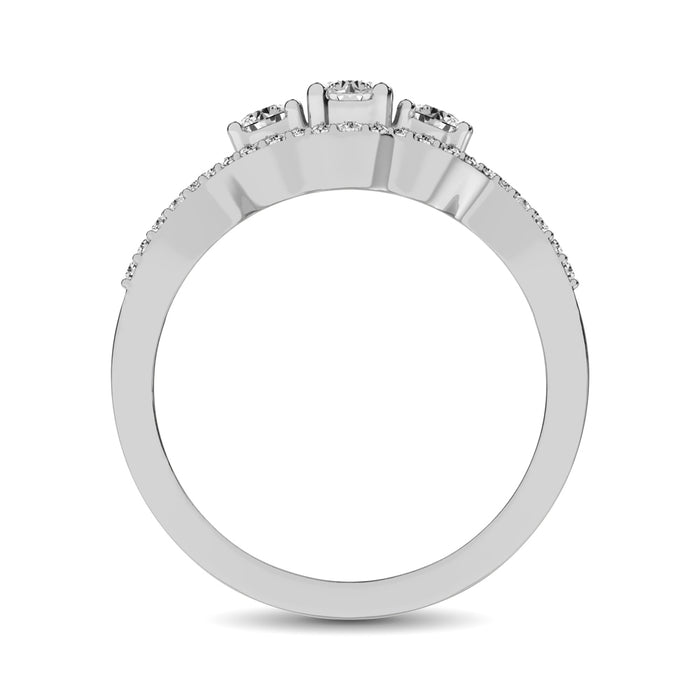 14K White Gold 1/2 Ct.Tw. Diamond Engagement Ring